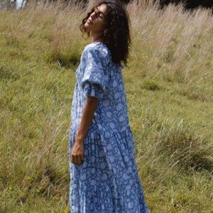 Daughters of India Sahana Gown in Sky